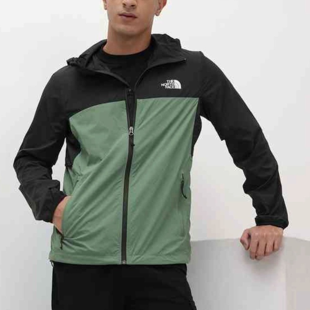 The North Face Apex Bionic Mens Softshell Jacket Green Black Full Zip Windproof